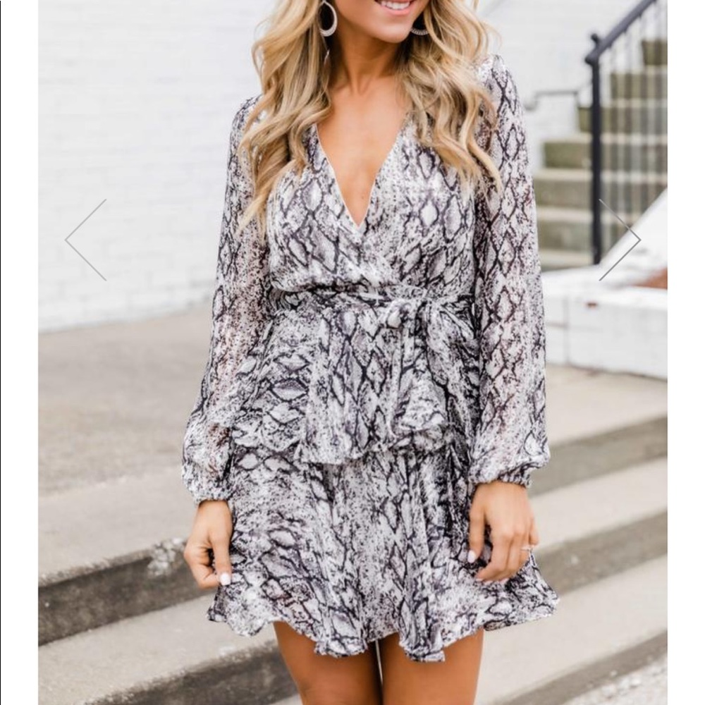 Snakeskin Print Dress